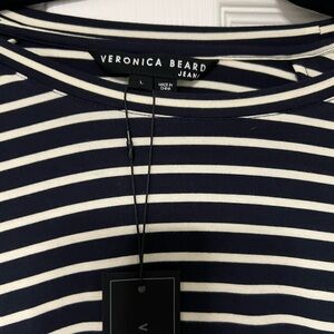 BNWT Veronica Beard Navy & White Stripped Knit Dress
